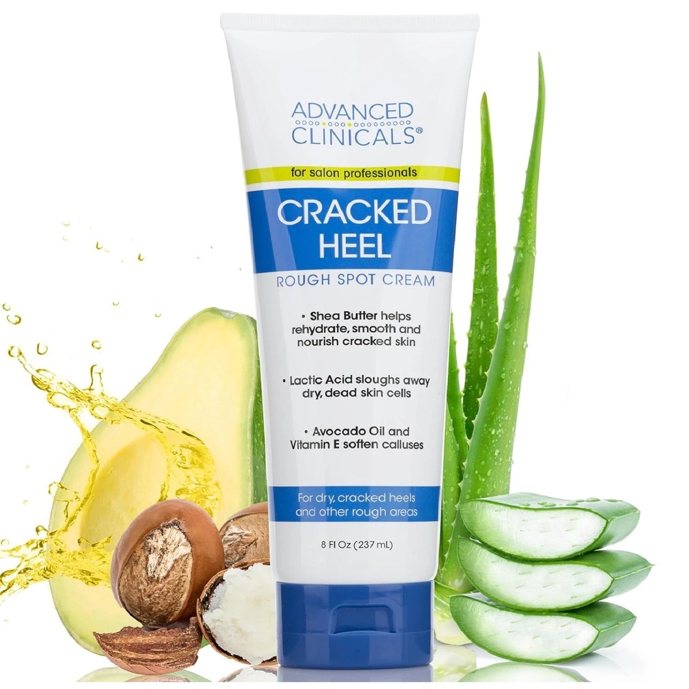 Advanced Clinicals Cracked Heel Foot Cream Skin Care Moisturizer Lotion For Feet